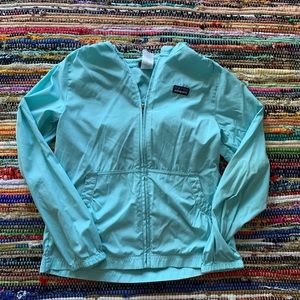 Girls Patagonia teal thin jacket
